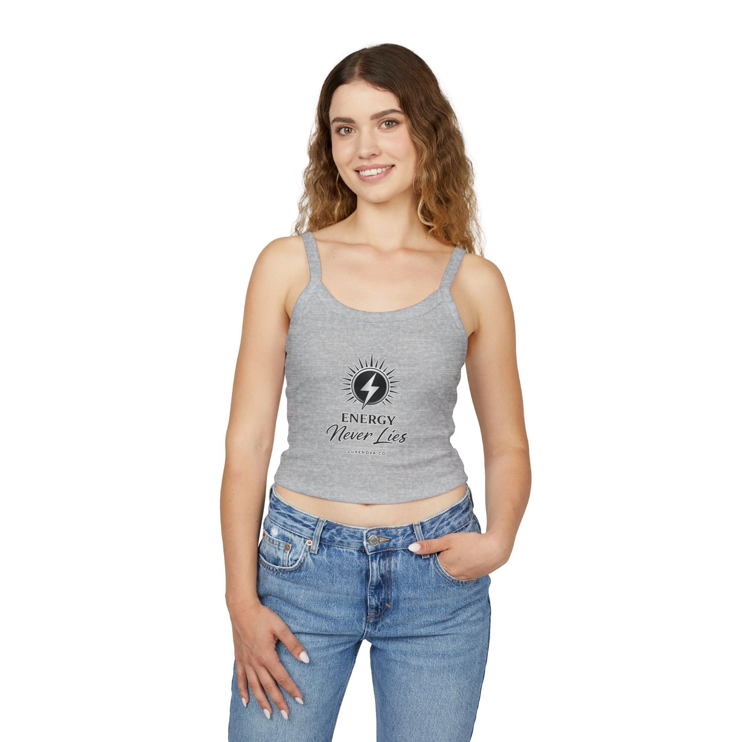 Energy Never Lies Crop Tank Top