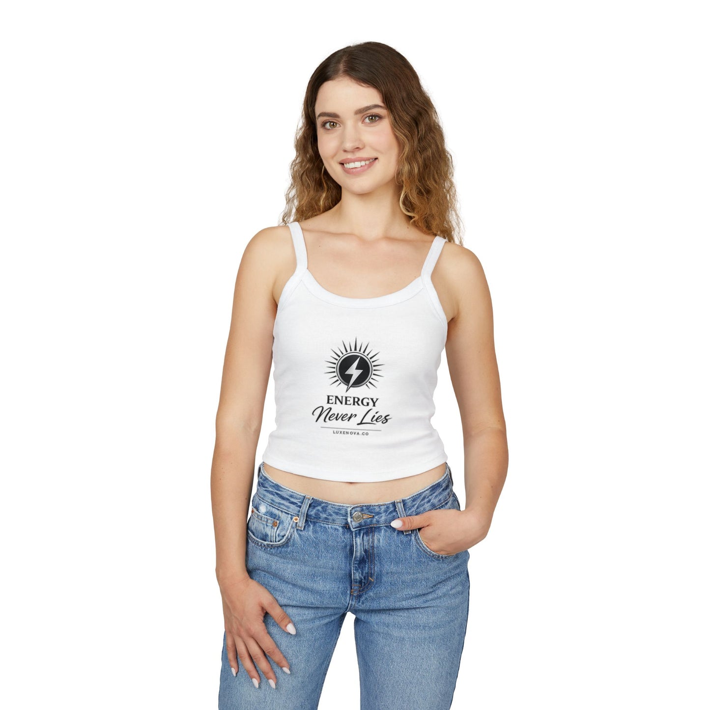 Energy Never Lies Crop Tank Top