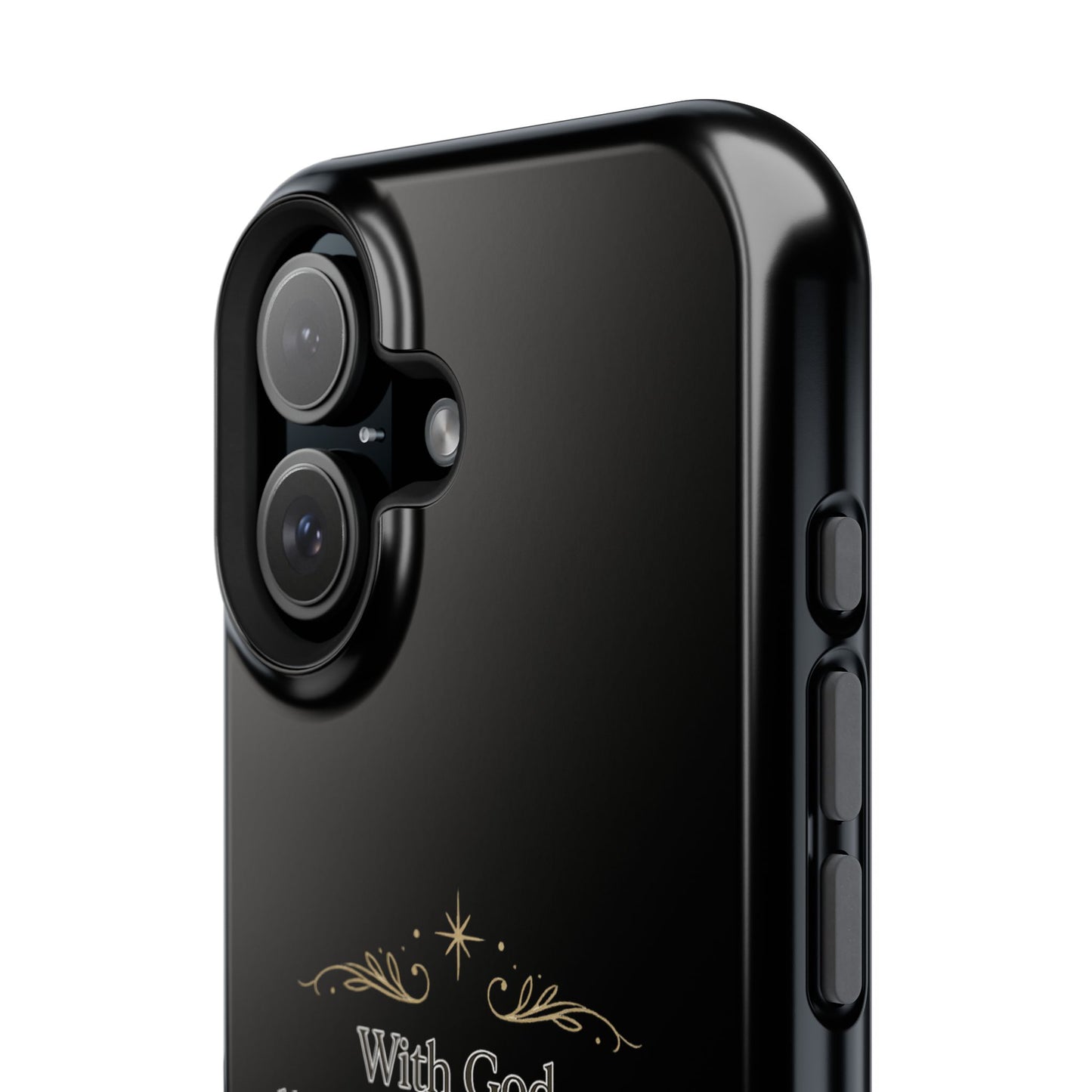 Impact-Resistant Phone Case — "With God, all things are possible" (Matthew 19:26)